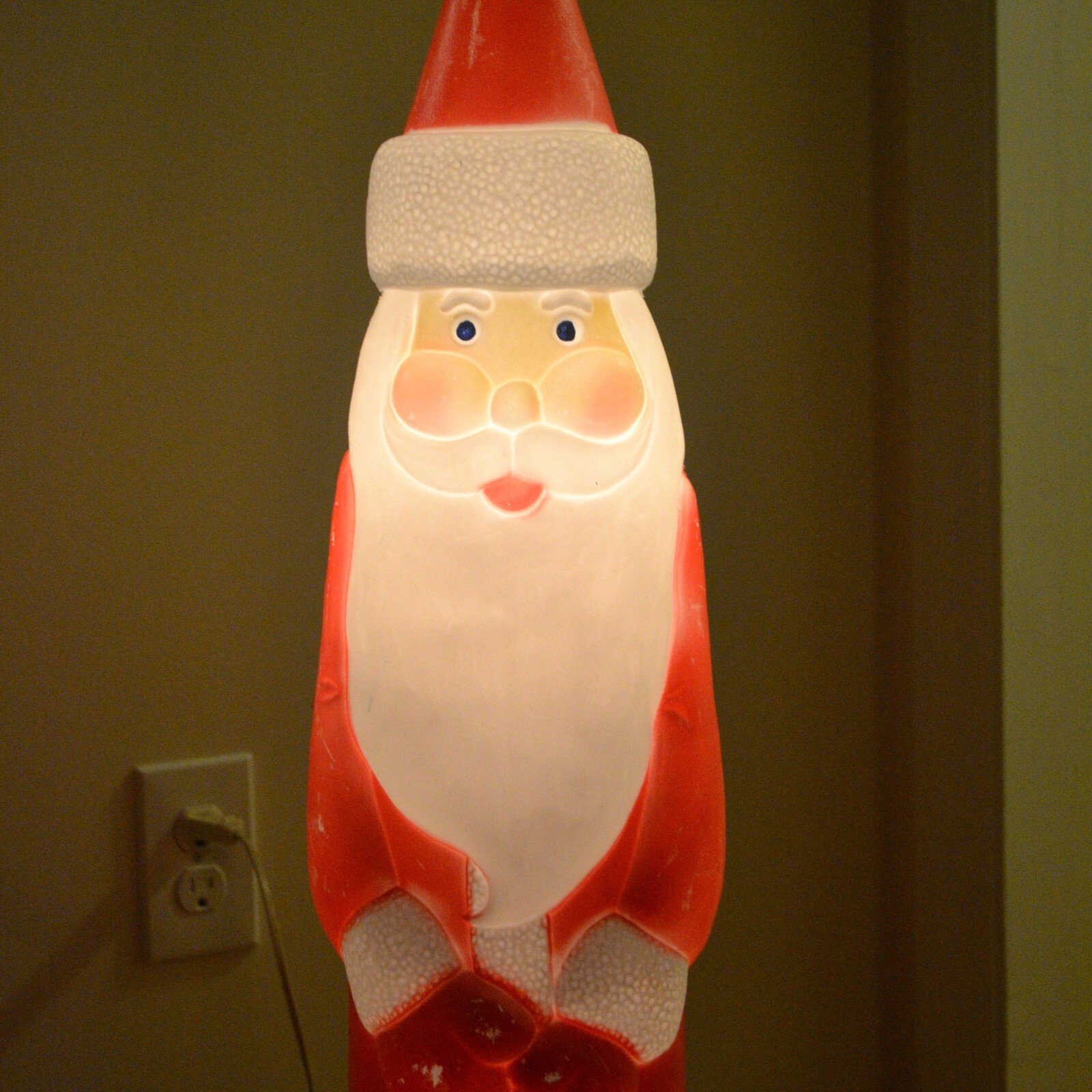 Vintage 39" Don Featherstone Pencil Santa Christmas Blow Mold eBay