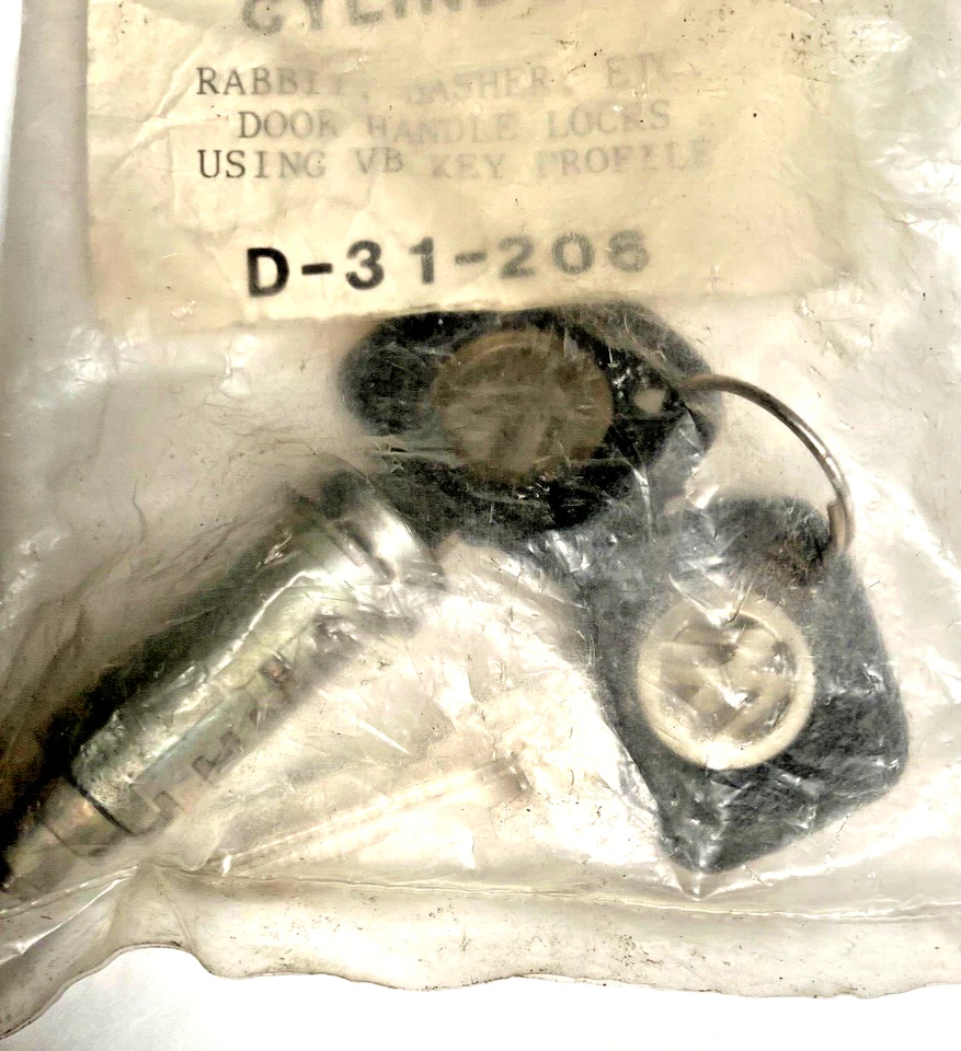 Nuevo de Lote Antiguo VW D-31-206 Volkswagen ASP PUERTA Cerradura Cilindro 2 Llaves Conejo Dasher VB Llave PR Foto 4 de 4