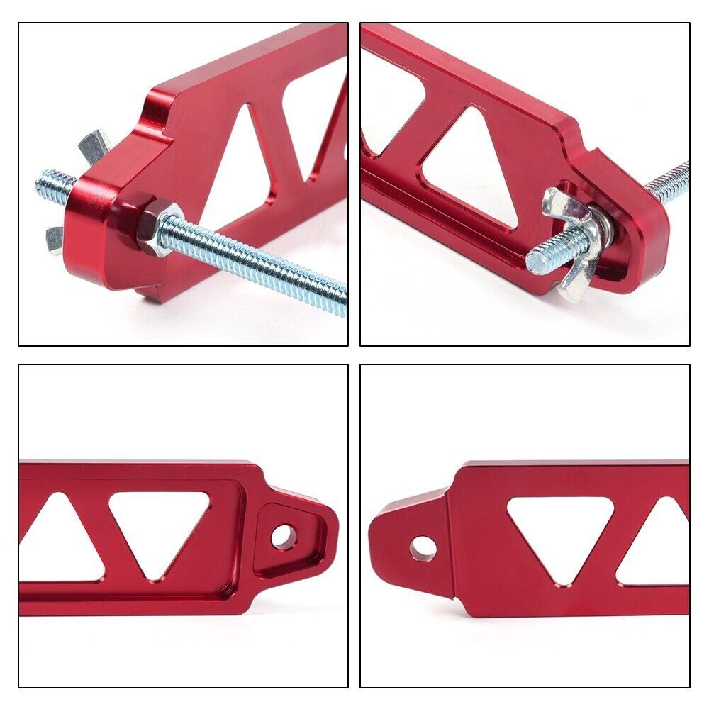 Car Battery Hold Down Kit Aluminum Alloy Tie Down Mount Bracket Battery Clip Tra