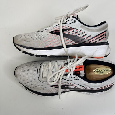 Brooks Womens Ghost 13 Coral White Running Shoes Size