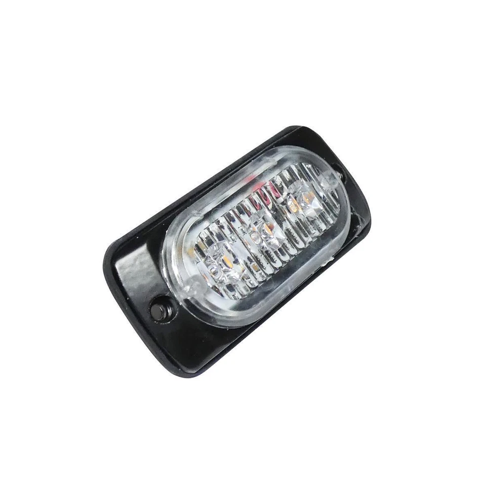 3 LED 12/24 Auto Giallo Lampada Luce Arancione Stroboscopica di Emergenza Strobo - Immagine 4 di 4