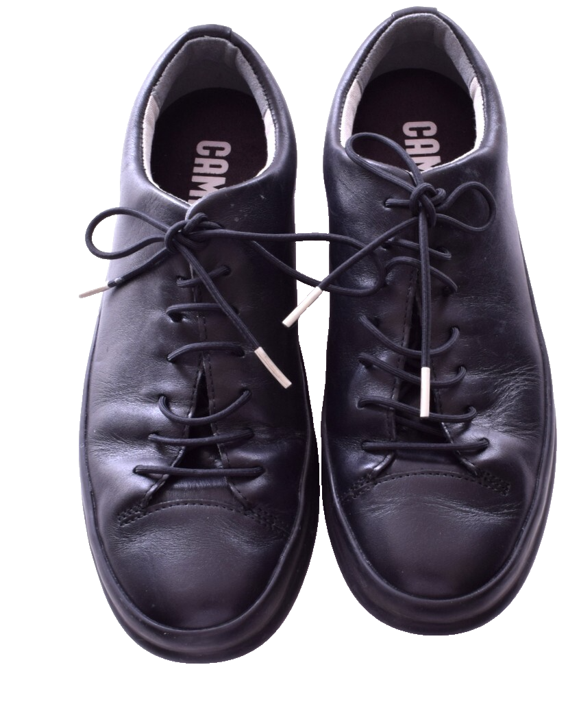 Camper Chasis Black Leather Casual Lace Up Sneakers Men display picture 2