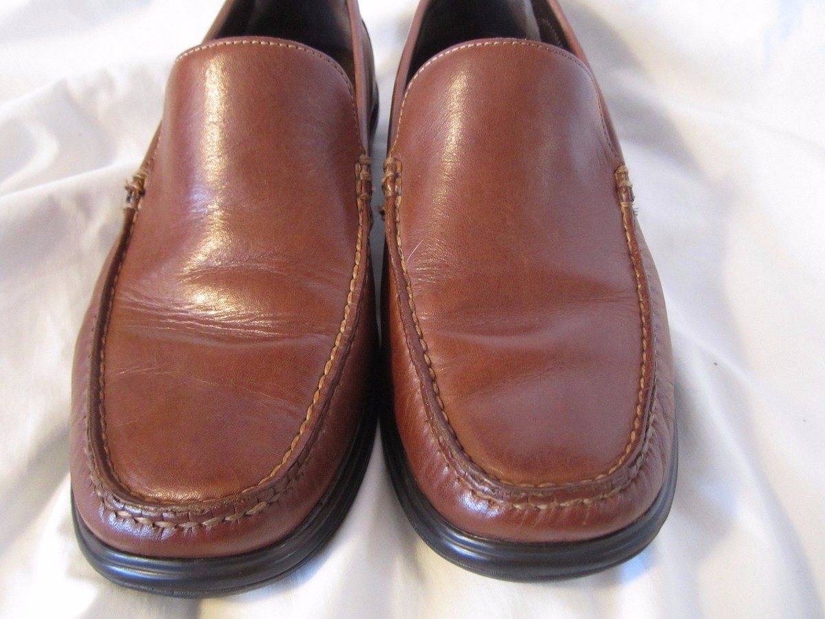 COLE HAAN Brown Leather Loafers Slip Ons BUSINESS DRESS  display picture 1