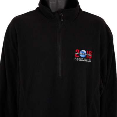 2015 FIS Alpine World Ski Championships Fleece Jacket Mens Size XL Black