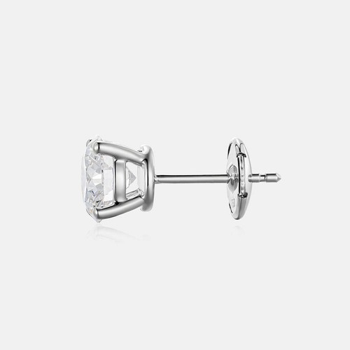 1ct VS1 IGI Certified Lab Grown Diamond 18K solid White Gold Stud Earrings - Picture 4 of 5