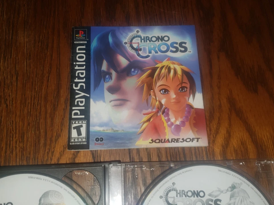 Chrono Cross PS1 Disc 1 And 2, Manual - Black Label, Cracked Case - Image 4 of 4