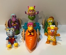 Jim Henson Muppets and Fraggle Rock Vintage 1980s Toys Set of 6 