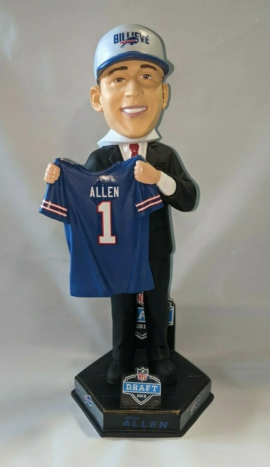 Josh Allen #17 Día del Draft Bobblehead Nueva Camiseta Azul Bobble Buffalo Bills #/2018 Foto 2 de 4