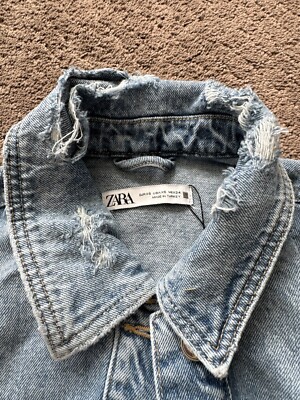 ジャケット・アウター ZARA women's denim jacket ZARA WOMAN NWT SS25 TRF OVERSIZE DENIM JACKET WITH SCARF