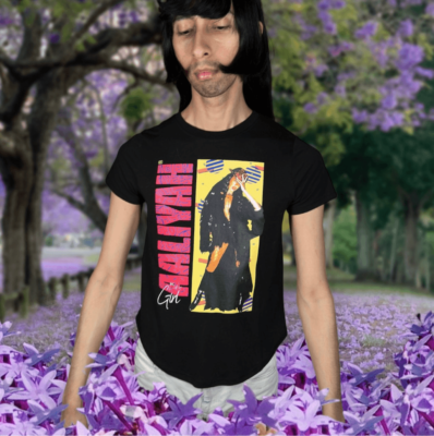 Aaliyah Tシャツ 2000s Aaliyah Vintage 2000s Merch Band T Shirt Baby Girl Black Top | eBay