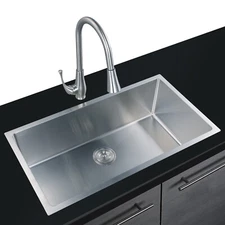 32'' x 19'' Undermount Kitchen Sink, Single Bowl Stainless Steel Kitchen Sink