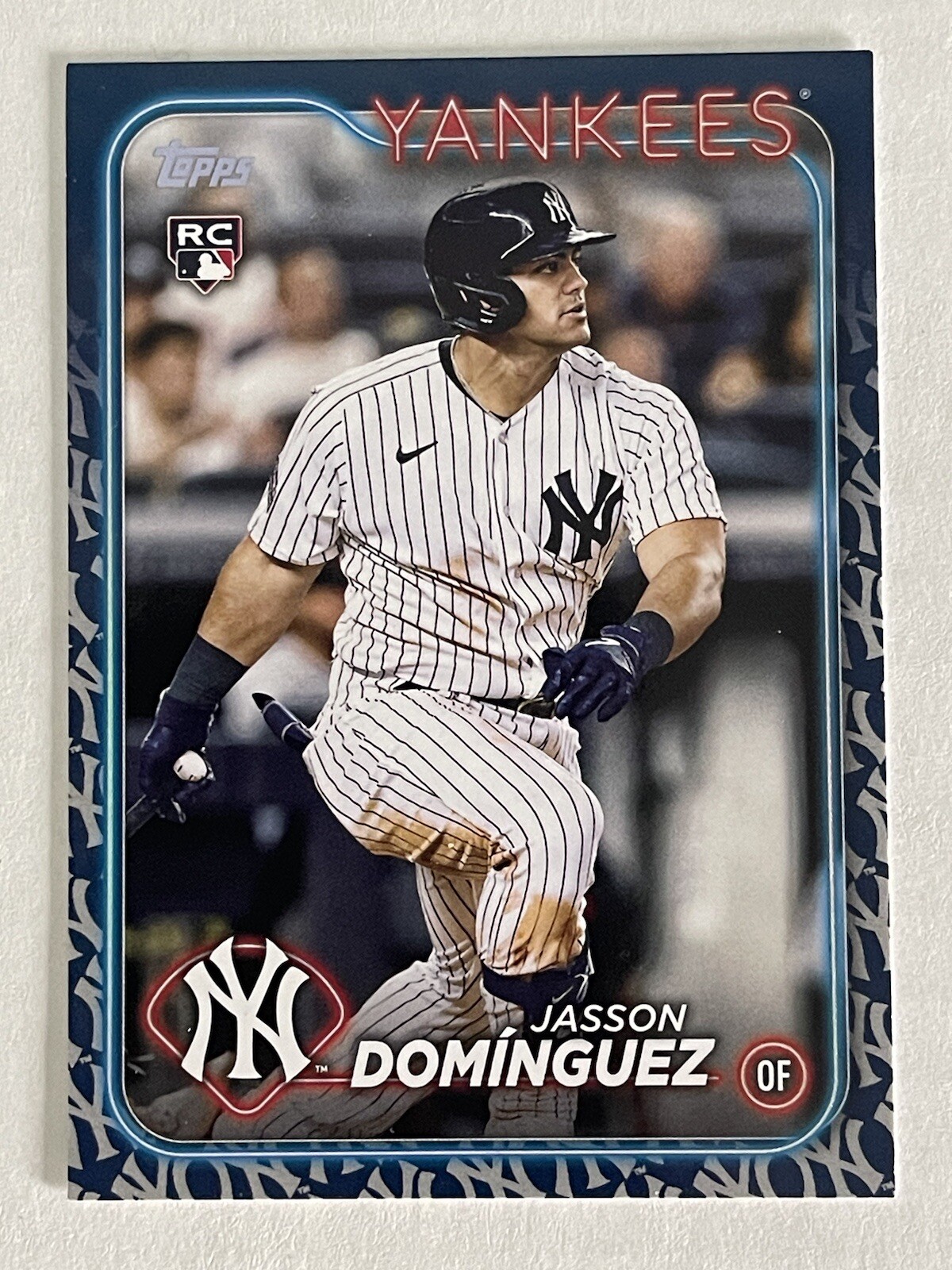 Jasson Dominguez 2024 Topps Series 1 #60 Team Color Border SSP Rookie RC Yankees