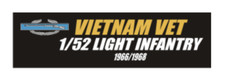 4" 1-52 vietnam veteran light infantry army bumper sticker decal made in usa