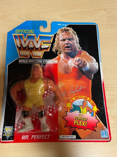 WWF Wrestling Hasbro Mr Perfect on MOC new + origi...