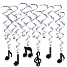 Notas musicales Beistle remolinos colgantes (12 piezas)