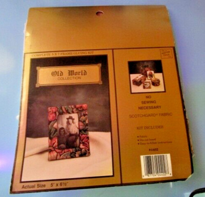 Old World Collection Complete 5x7 Fabric Frame Making Kit #4402 DIY Craft