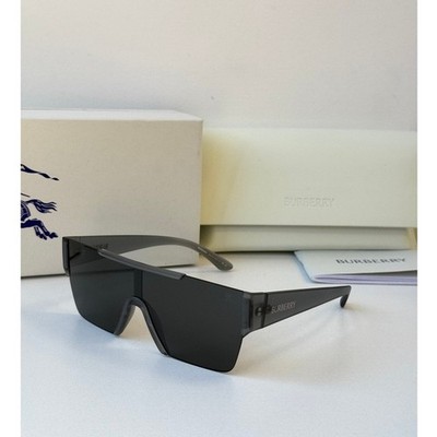 NEW Burberry BE4291 Transparent Matte Grey Shield Sunglasses | eBay