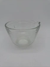 Ribbed Rimmed 6.25" Mixing Bowl Small Clear Glass Unbranded Vintage