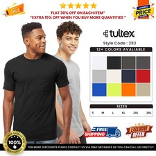 Tultex 293 Unisex Heavyweight Jersey Pocket T-Shirt
