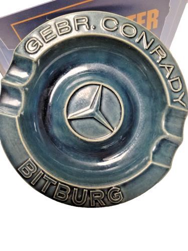 Mercedes Benz 1960s Bitburg Germany Ceramic Ashtray Wittekind Buedingen RARE