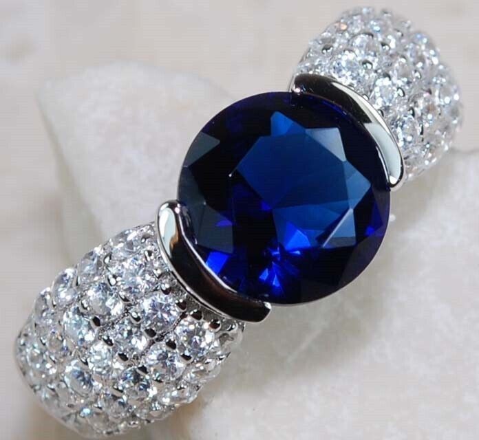3CT Heat Treated Kyanite 925 Solid Sterling Silver Ring Sz 7 N2-1