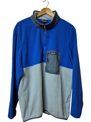 Patagonia Snap-T Pullover Herren XXL blau grau Fleece