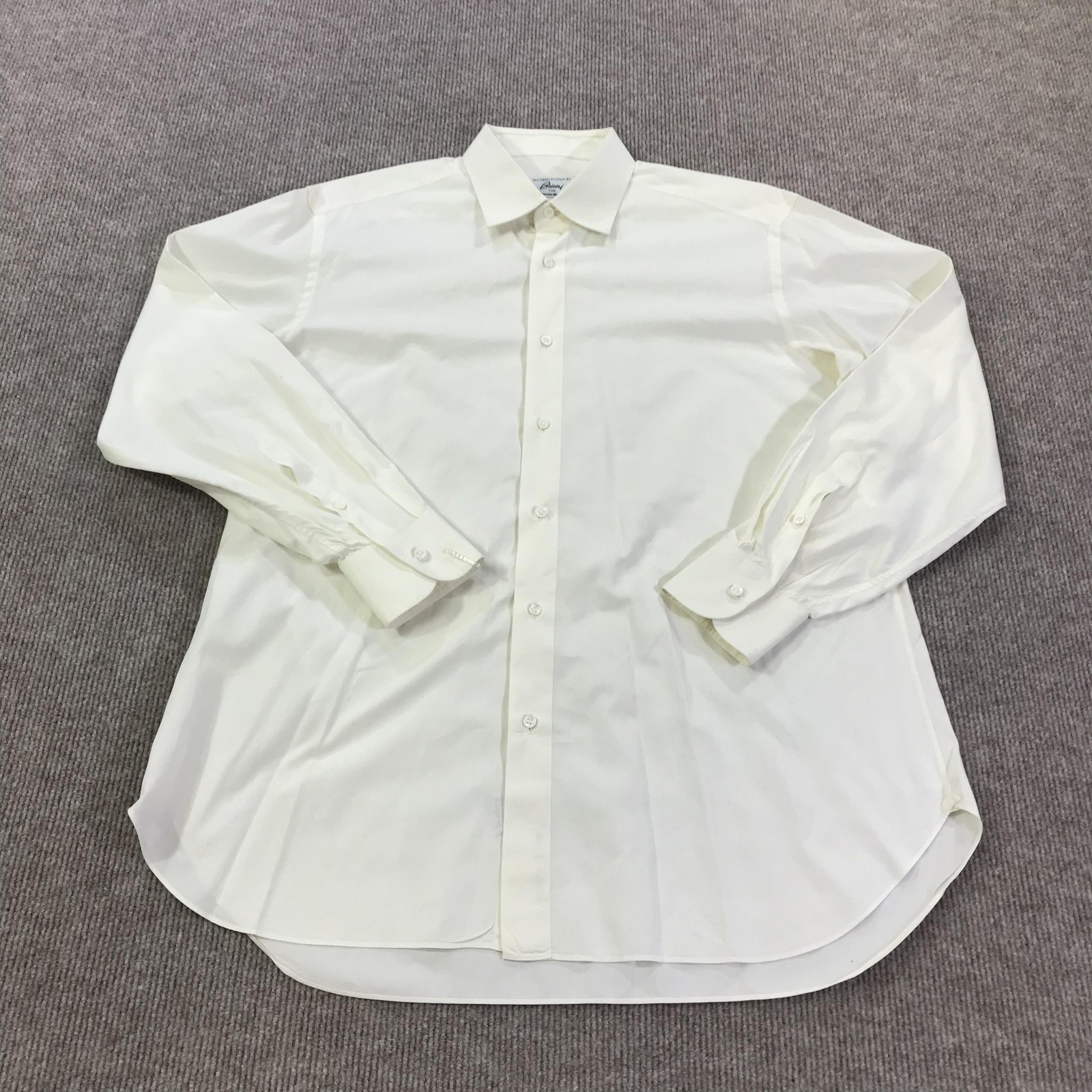 Brioni For Neiman Marcus Shirt Mens 16 41 White Dress Made In Italy Cotton