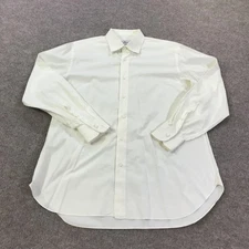 Brioni For Neiman Marcus Shirt Mens 16 41 White Dress Made In Italy Cotton