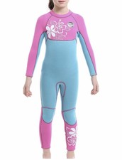 Brand New Youth Girls Wetsuit Thermal Flex Slinx Find SLINE Size L Blue Pink