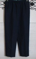 Alfred Dunner Women's Pants Size12 Navy Blue Elastic Waist