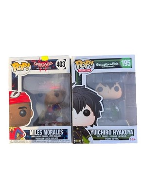 2er Set Funko Pop!   Yuichiro Hyakuya #195 & Miles Morales #403