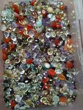 100 CT Faceted Gemstone Assorted Lot Mixed Shapes Sizes Peridot Garnet Topaz