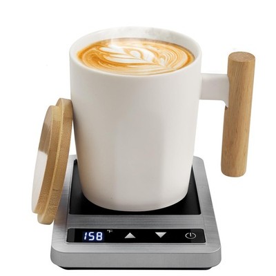 Electric Coffee Mug Cup Warmer 14oz Mug Set Desk Temp Control Auto Shut Off