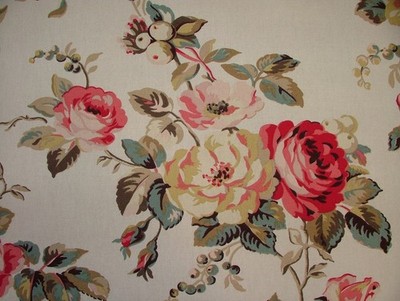 Cath Kidston Stoff Garten Rose Vorhang Kissen Polster Bettwäsche 12 Meter
