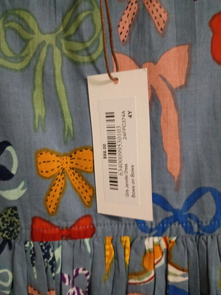 Pink Chicken Bows On Bows Dress NWT 4Y - Image 3 of 3