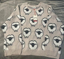 Woolrich x Target - SIZE 3XL - Adult Sheep Print Pullover Sweater - Taupe NWT