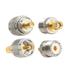 4Pcs SMA Male to UHF Female  SMA Female to UHF Male 50 Ohm Adapter Ham Radio