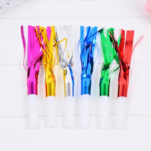 30 Pcs Glitter Fringed Metallic Blowouts Noisemaker Whistles Kids Toy Birthday - Picture 6 of 11