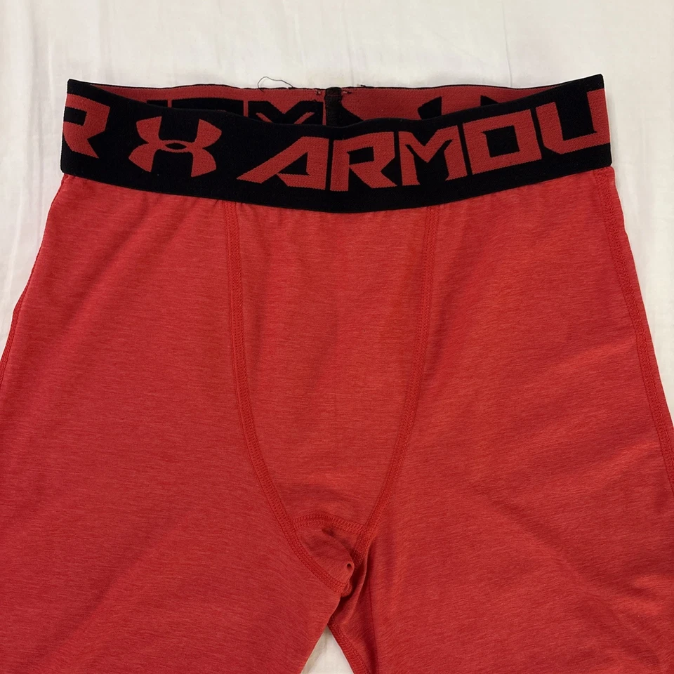 Leggings Under Armour HeatGear Armour 3/4 para hombre 1291329-600 rojos nuevos con etiquetas pequeños Foto 2 de 4
