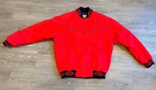 Vtg Comfy Casuals Red Western Style, Jacket Size Large, Made In USA