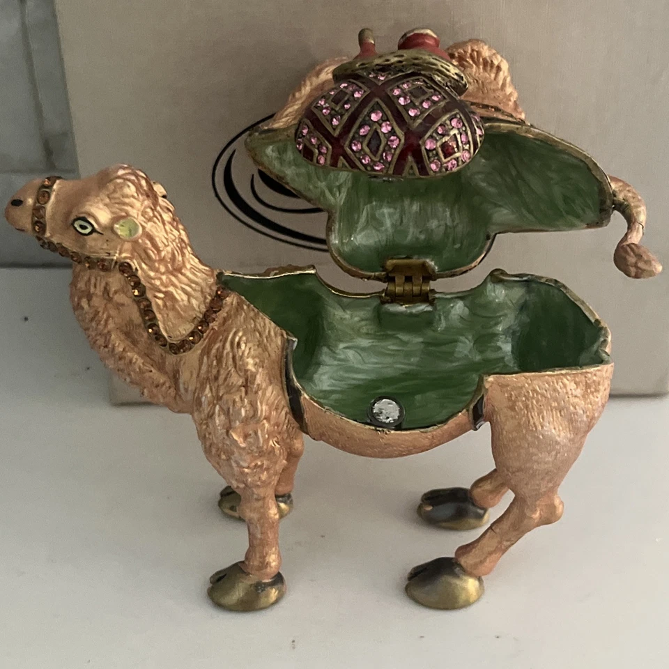 Caja de baratijas Ciel coleccionables esmalte con joyas CAMEL cristal de Swarovski 2083262 Foto 2 de 4