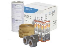 Dicor 435-CK-W 2-Gal Water Based Adhesive 150' Butyl/Fleece Tape 6 Lap Sealant