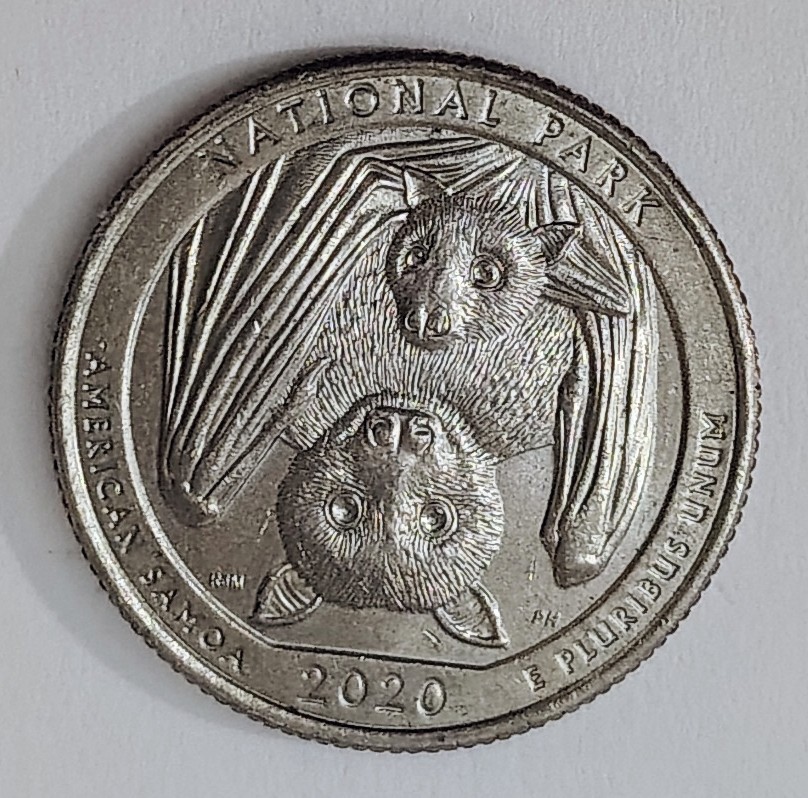 2020 W American Samoa Quarter Dollar v75 Privy Mark only 2 Million Minted. #11