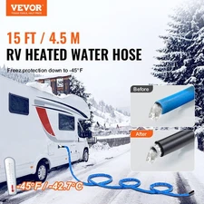 New 15ft Heated Water Hose New RV, Heated Drinking Water Hose with Corrugated C