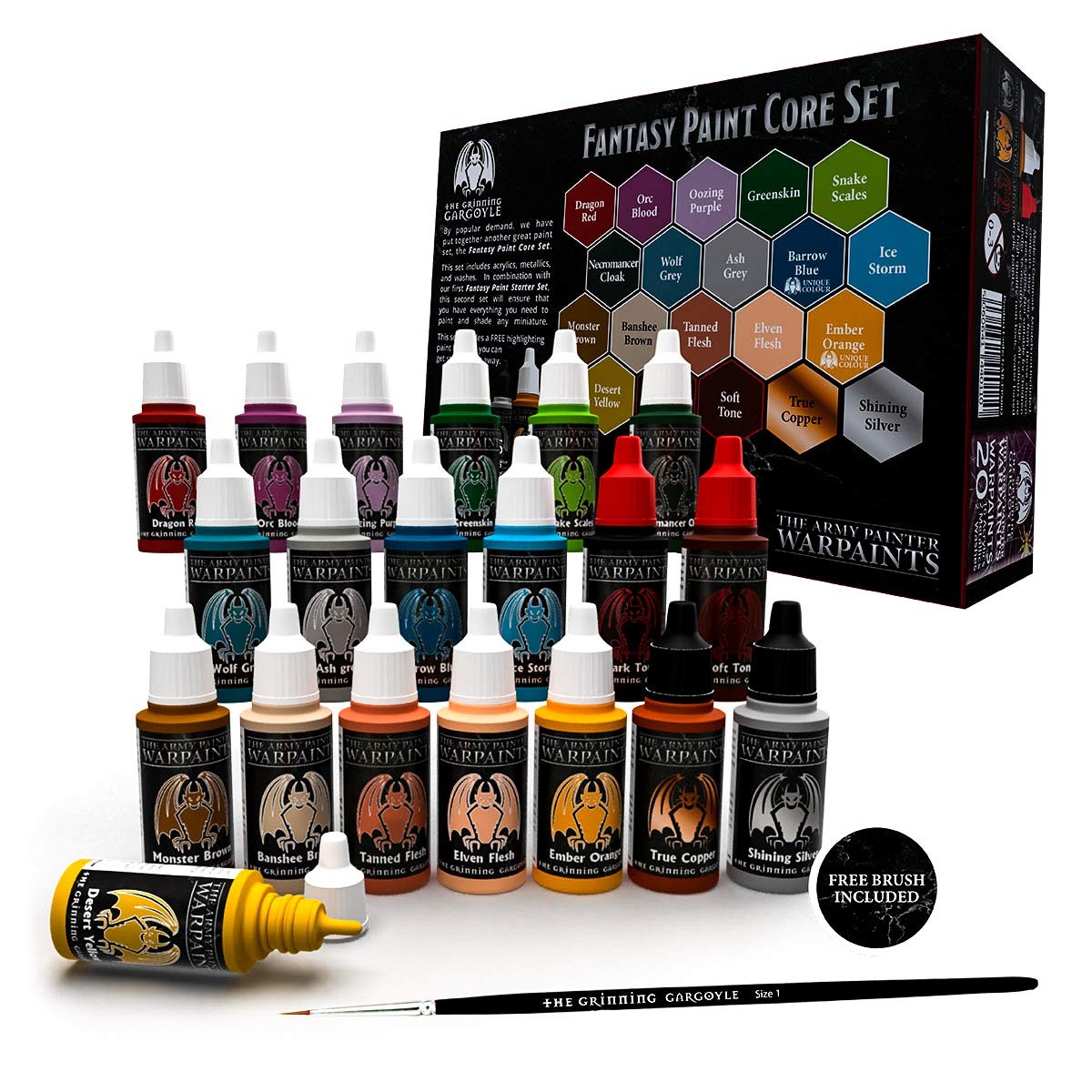 Grinning Gargoyle Fantasy Model Paint Set – The Army Paint Miniature Hobby Set -