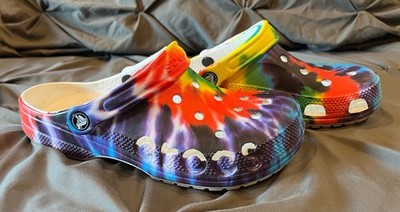 Crocs Tie Dye Rainbow Size Men s 7 Women 9 Clogs Shoes Classic