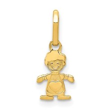 14k Polished Little Boy Pendant Bracelet Necklace