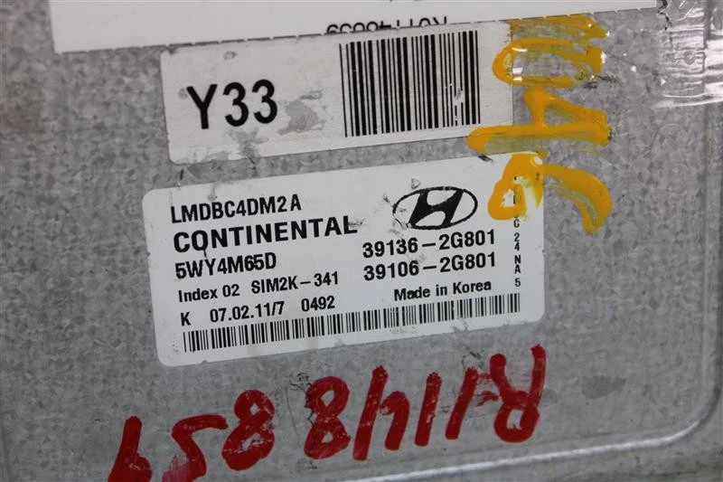 ECU ECM COMPUTER Tucson 2010 10 2011 11 2012 12 2013 13 391062G801 1148859 - Image 3 of 4