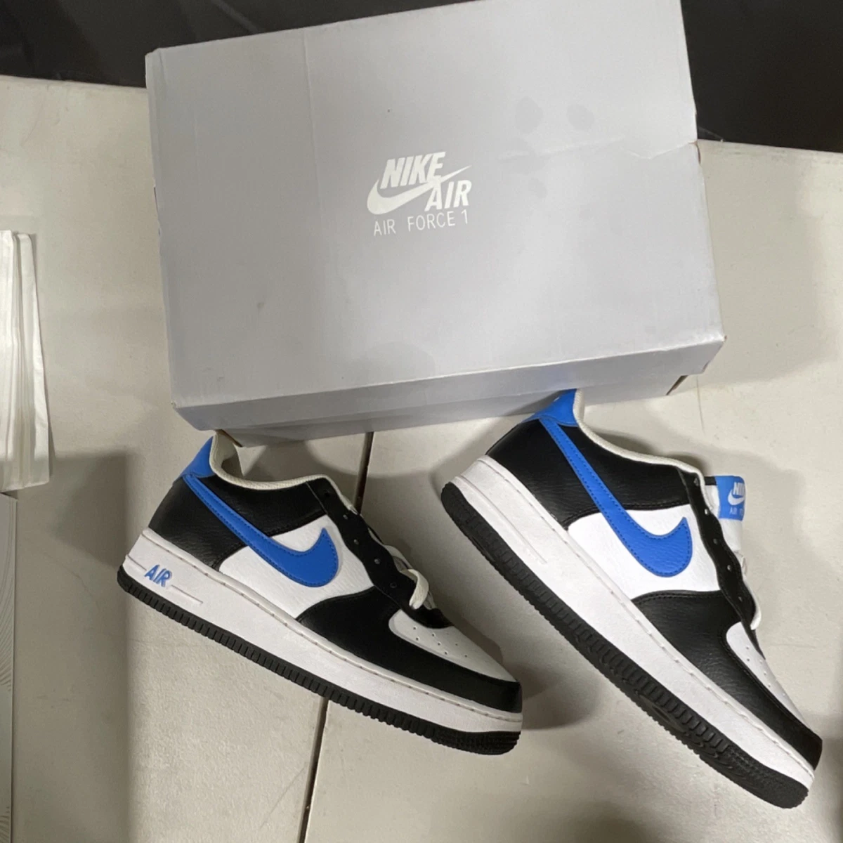 %Size 9.5 Nike Air Trainer 1 Low ST \'Black Light Photo Blue Men / A 24 Nike Air Force 1 Low EasyOn Todddler Boys main image 3