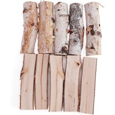 Natural Birch Wood Logs for Crafts 10Pcs Rust...